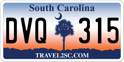 SC license plate DVQ315