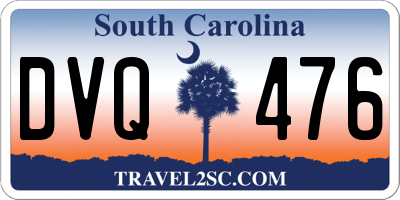 SC license plate DVQ476