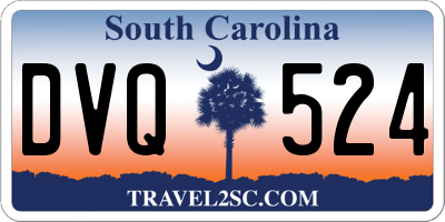SC license plate DVQ524