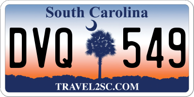 SC license plate DVQ549