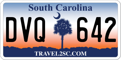 SC license plate DVQ642