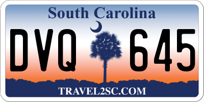 SC license plate DVQ645
