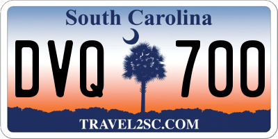 SC license plate DVQ700