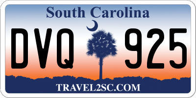 SC license plate DVQ925