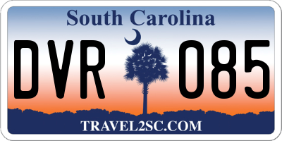 SC license plate DVR085