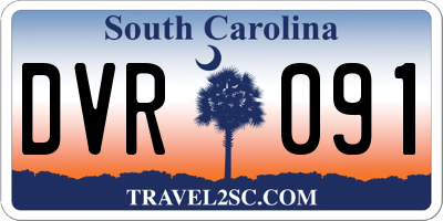 SC license plate DVR091