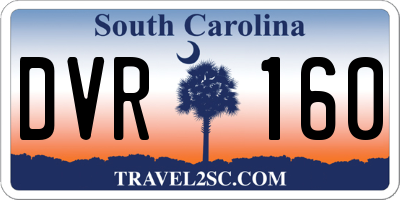 SC license plate DVR160
