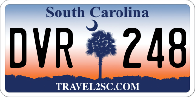 SC license plate DVR248