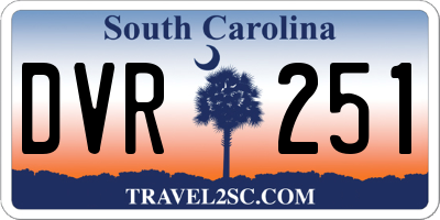 SC license plate DVR251