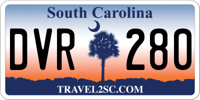SC license plate DVR280
