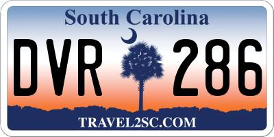 SC license plate DVR286
