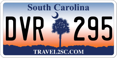 SC license plate DVR295