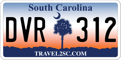 SC license plate DVR312