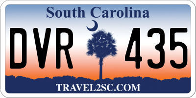 SC license plate DVR435