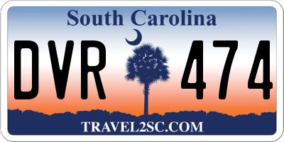 SC license plate DVR474