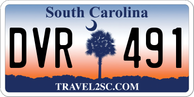 SC license plate DVR491