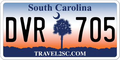 SC license plate DVR705