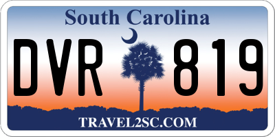 SC license plate DVR819