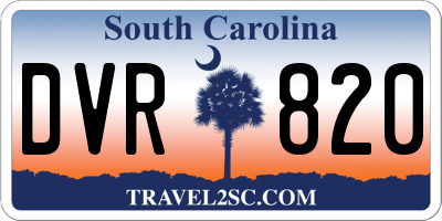 SC license plate DVR820