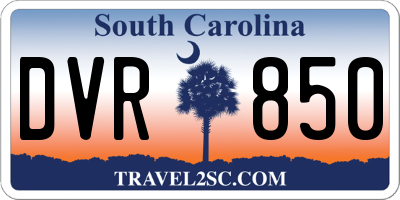 SC license plate DVR850