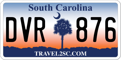 SC license plate DVR876