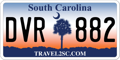 SC license plate DVR882