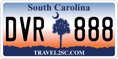 SC license plate DVR888