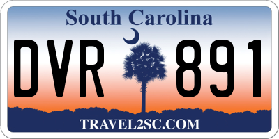 SC license plate DVR891