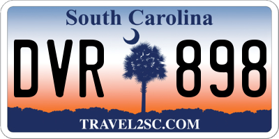 SC license plate DVR898