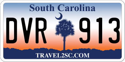 SC license plate DVR913