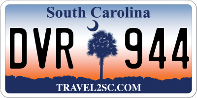 SC license plate DVR944