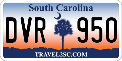 SC license plate DVR950