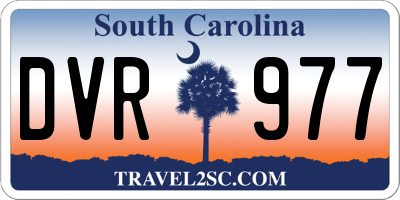 SC license plate DVR977