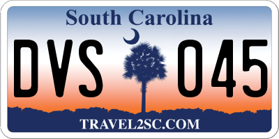 SC license plate DVS045