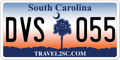 SC license plate DVS055