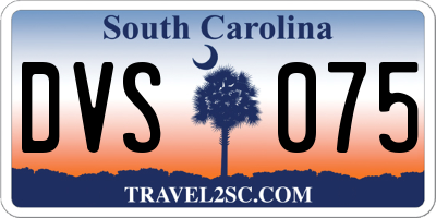 SC license plate DVS075