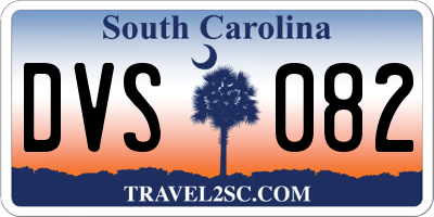 SC license plate DVS082