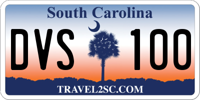 SC license plate DVS100