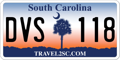 SC license plate DVS118