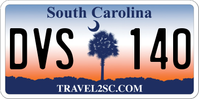 SC license plate DVS140