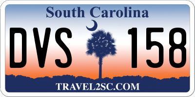 SC license plate DVS158