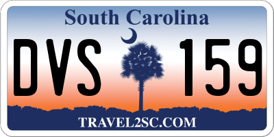 SC license plate DVS159