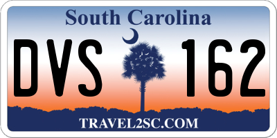 SC license plate DVS162