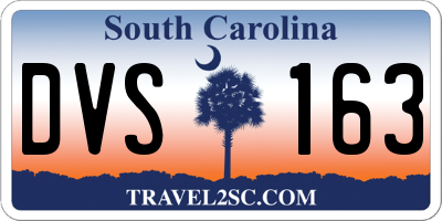 SC license plate DVS163