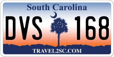 SC license plate DVS168