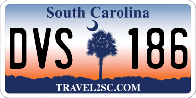 SC license plate DVS186