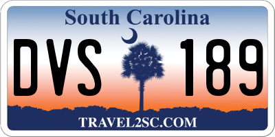 SC license plate DVS189