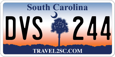 SC license plate DVS244