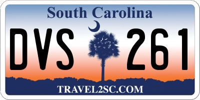 SC license plate DVS261