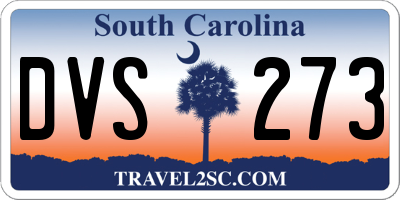 SC license plate DVS273